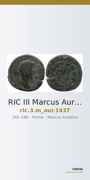RIC III Marcus Aurelius 1437 — CANOA