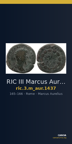 RIC III Marcus Aurelius 1437 — CANOA