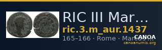 RIC III Marcus Aurelius 1437 — CANOA