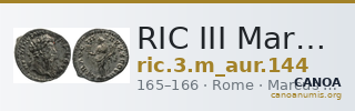 RIC III Marcus Aurelius 144 — CANOA