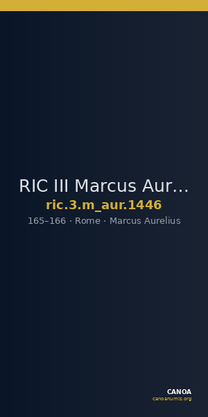 RIC III Marcus Aurelius 1446 — CANOA