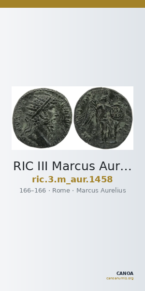 RIC III Marcus Aurelius 1458 — CANOA