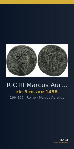 RIC III Marcus Aurelius 1458 — CANOA
