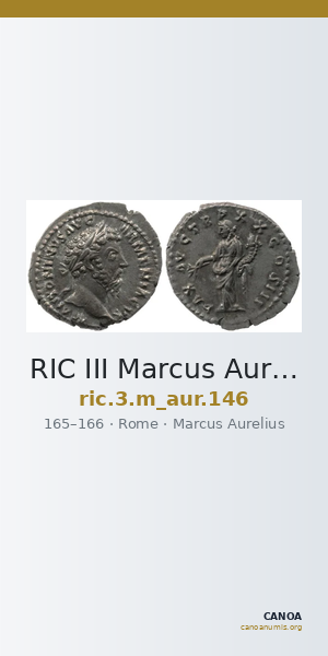 RIC III Marcus Aurelius 146 — CANOA