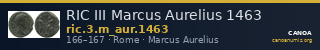 RIC III Marcus Aurelius 1463 — CANOA