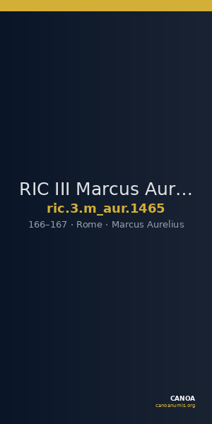 RIC III Marcus Aurelius 1465 — CANOA