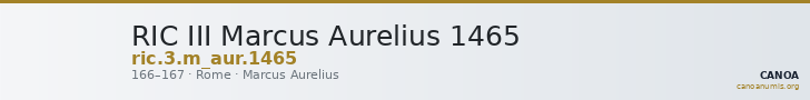 RIC III Marcus Aurelius 1465 — CANOA