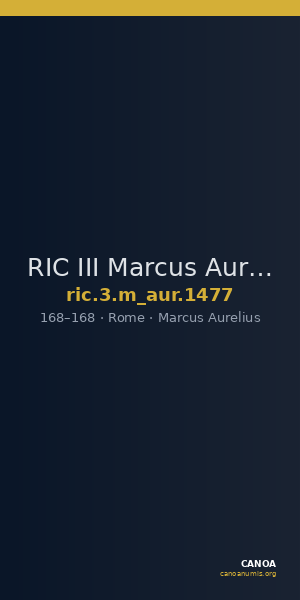 RIC III Marcus Aurelius 1477 — CANOA
