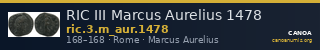 RIC III Marcus Aurelius 1478 — CANOA