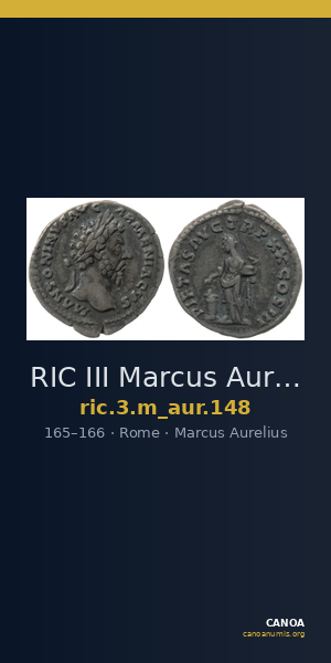 RIC III Marcus Aurelius 148 — CANOA