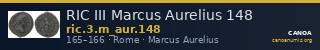 RIC III Marcus Aurelius 148 — CANOA