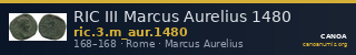 RIC III Marcus Aurelius 1480 — CANOA