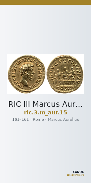 RIC III Marcus Aurelius 15 — CANOA