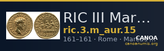 RIC III Marcus Aurelius 15 — CANOA
