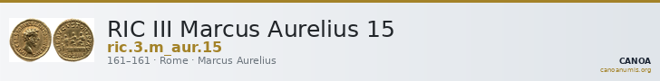RIC III Marcus Aurelius 15 — CANOA