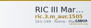 RIC III Marcus Aurelius 1505 — CANOA