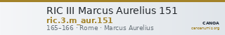 RIC III Marcus Aurelius 151 — CANOA