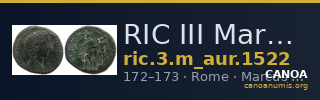 RIC III Marcus Aurelius 1522 — CANOA