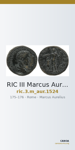 RIC III Marcus Aurelius 1524 — CANOA