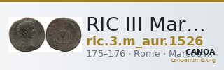RIC III Marcus Aurelius 1526 — CANOA