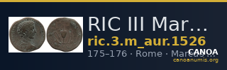 RIC III Marcus Aurelius 1526 — CANOA