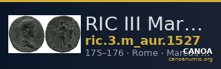 RIC III Marcus Aurelius 1527 — CANOA