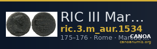 RIC III Marcus Aurelius 1534 — CANOA