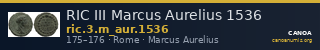 RIC III Marcus Aurelius 1536 — CANOA