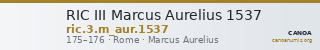 RIC III Marcus Aurelius 1537 — CANOA