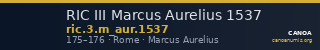 RIC III Marcus Aurelius 1537 — CANOA