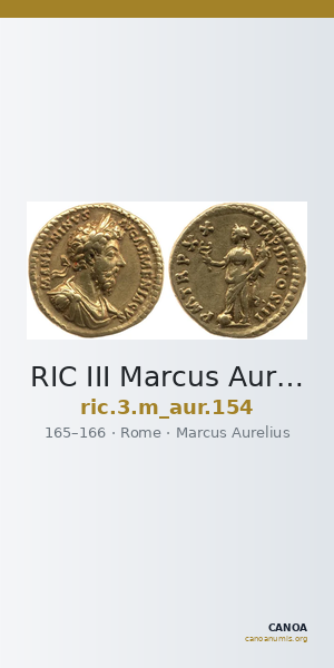 RIC III Marcus Aurelius 154 — CANOA