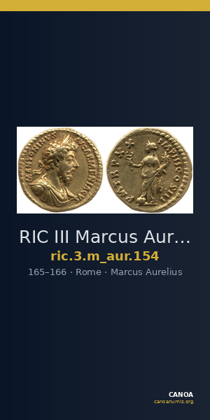 RIC III Marcus Aurelius 154 — CANOA
