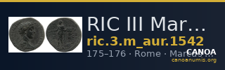 RIC III Marcus Aurelius 1542 — CANOA