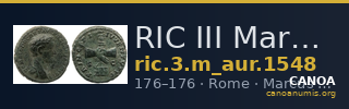RIC III Marcus Aurelius 1548 — CANOA