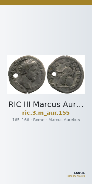 RIC III Marcus Aurelius 155 — CANOA