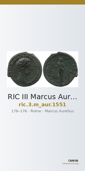 RIC III Marcus Aurelius 1551 — CANOA