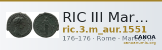 RIC III Marcus Aurelius 1551 — CANOA