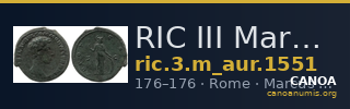 RIC III Marcus Aurelius 1551 — CANOA