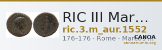 RIC III Marcus Aurelius 1552 — CANOA