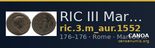 RIC III Marcus Aurelius 1552 — CANOA
