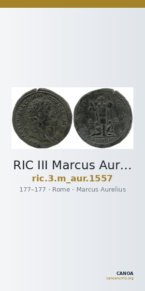 RIC III Marcus Aurelius 1557 — CANOA