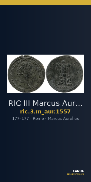 RIC III Marcus Aurelius 1557 — CANOA