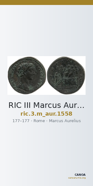 RIC III Marcus Aurelius 1558 — CANOA