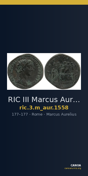 RIC III Marcus Aurelius 1558 — CANOA