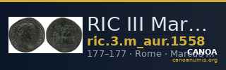 RIC III Marcus Aurelius 1558 — CANOA