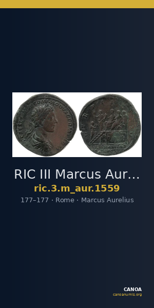 RIC III Marcus Aurelius 1559 — CANOA