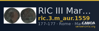 RIC III Marcus Aurelius 1559 — CANOA