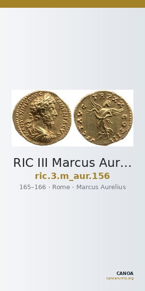 RIC III Marcus Aurelius 156 — CANOA