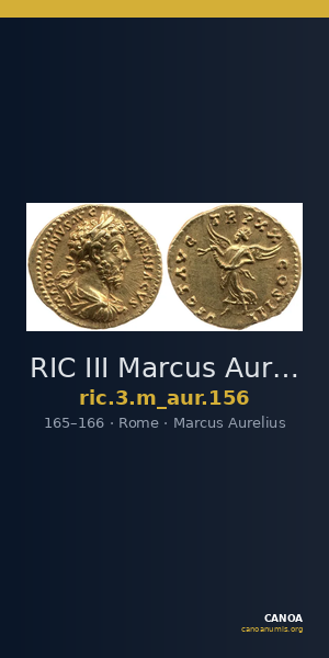 RIC III Marcus Aurelius 156 — CANOA