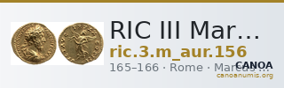 RIC III Marcus Aurelius 156 — CANOA